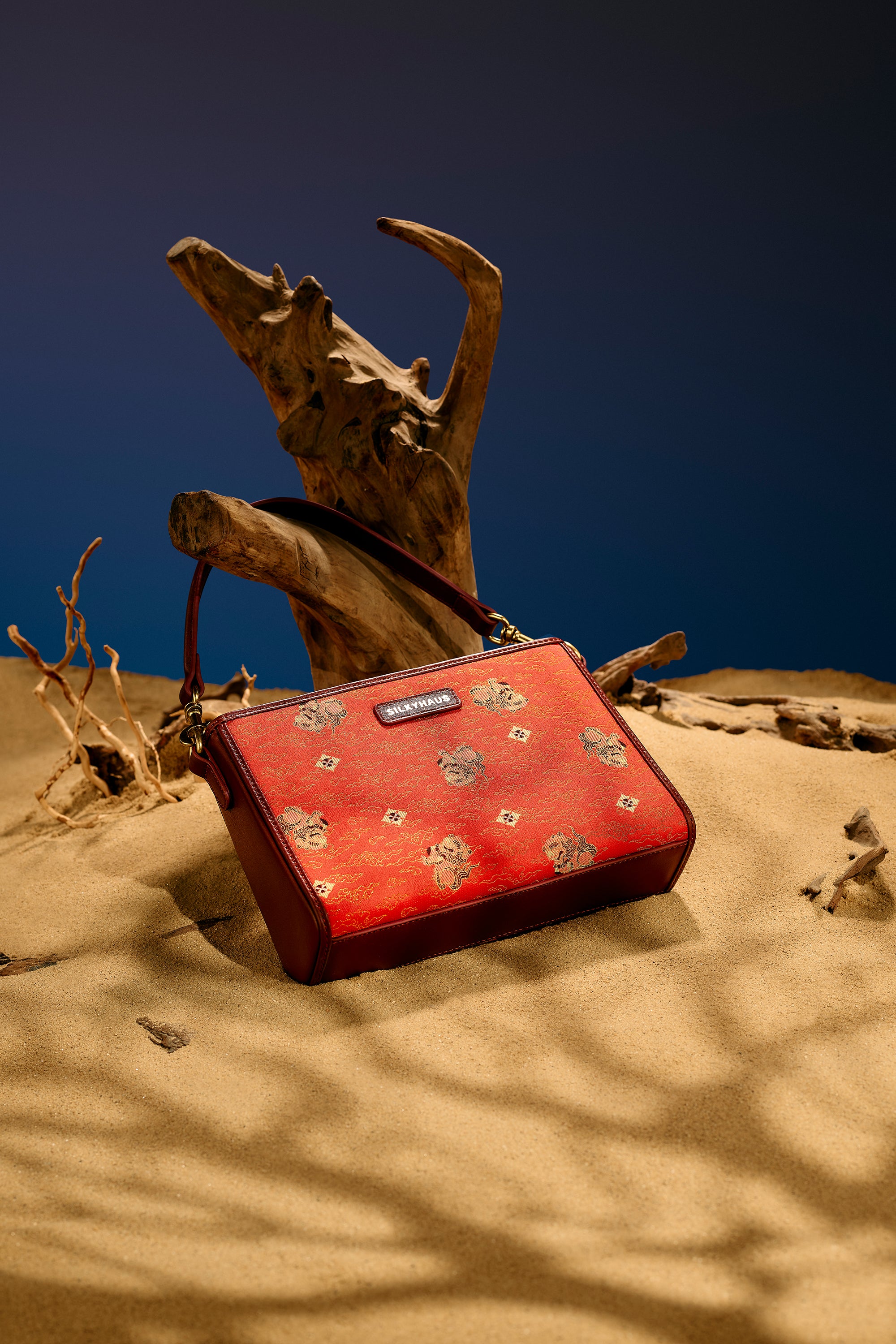 Brocade Leather Bag