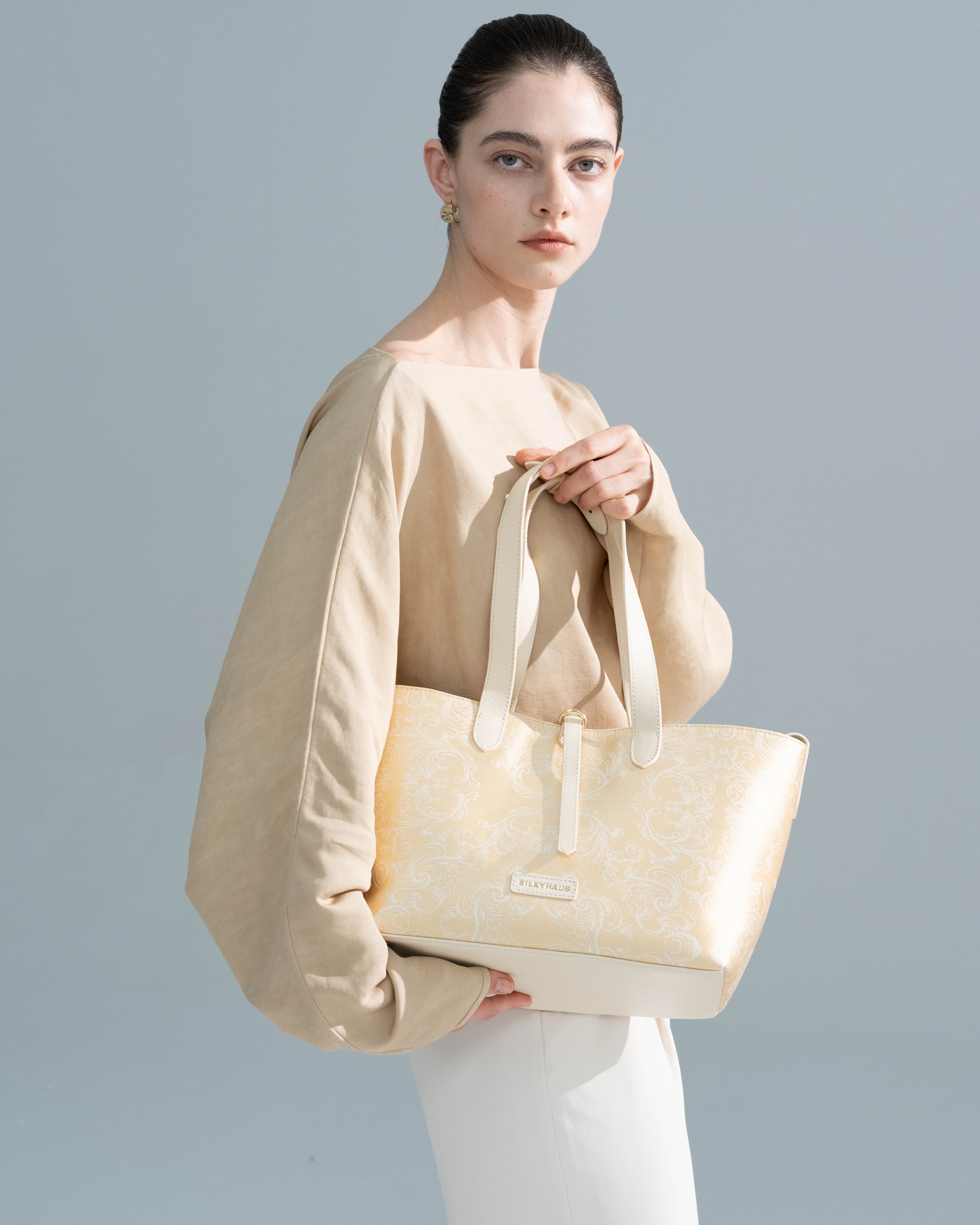 Gold Brocade Tote Bag