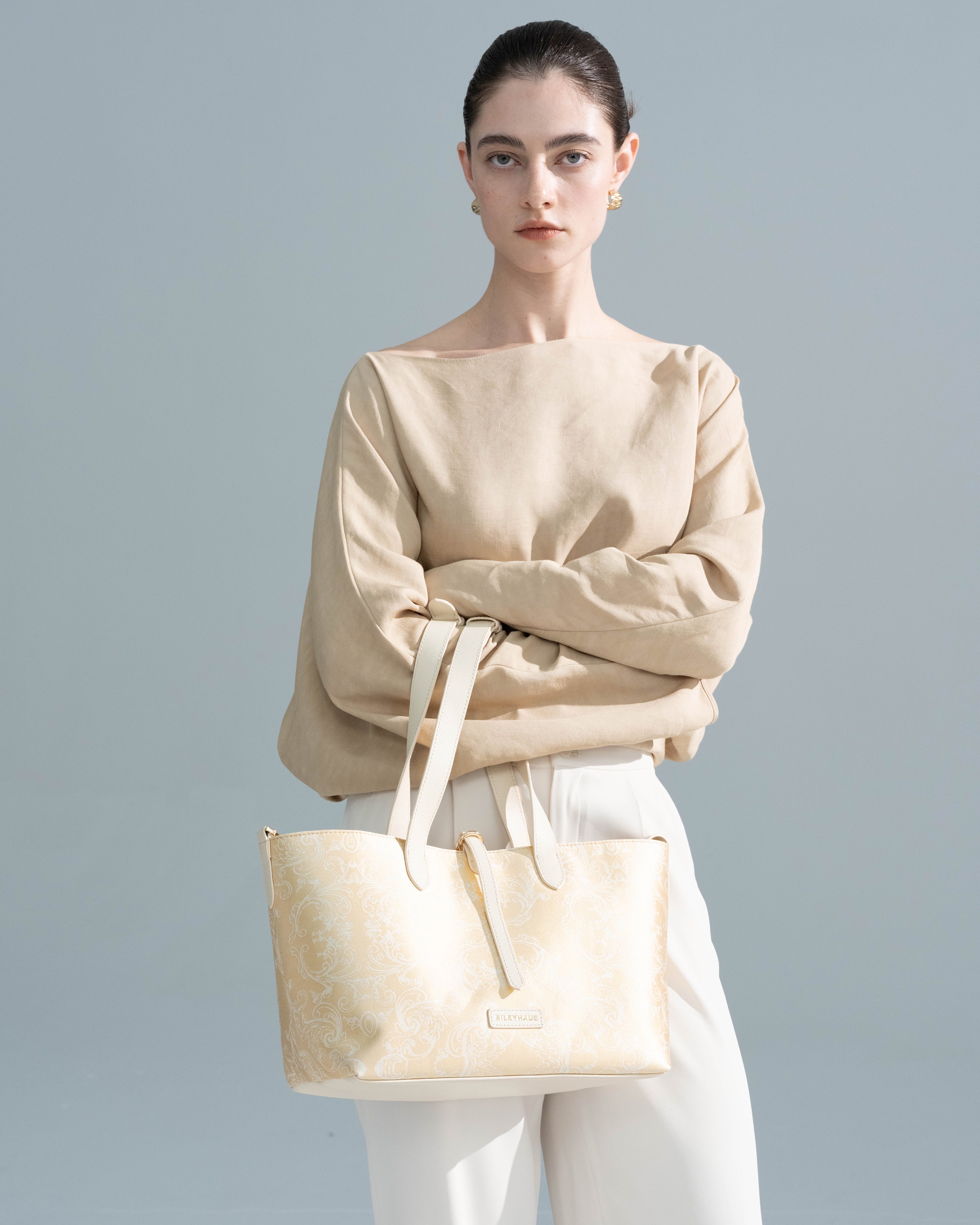 Gold Brocade Tote Bag