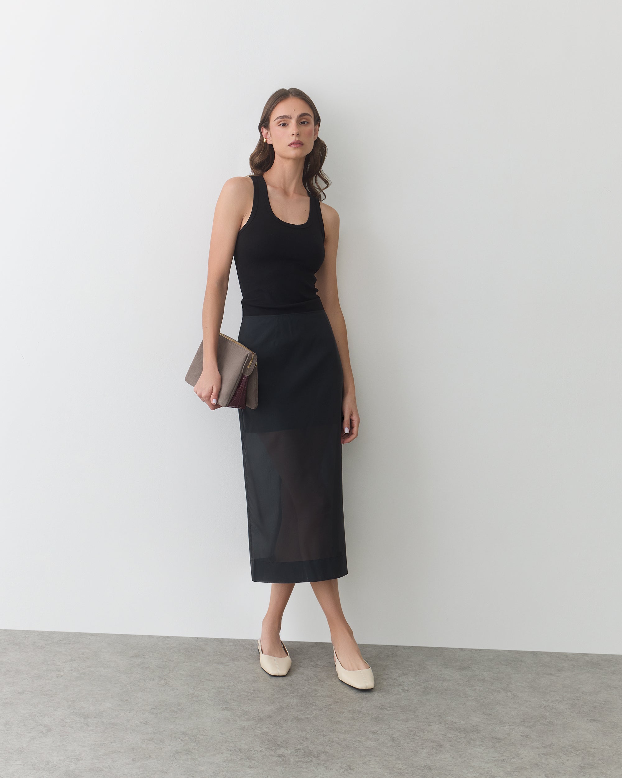 Tria Clutch (Suede/Snake)